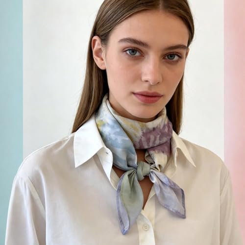 21 x 21 Inch Cotton Bandana for Women and Men,Soft Breathable Head Scarf, Multi-purpose Headband, Hair Scarf - color: Blooming Purple-un18