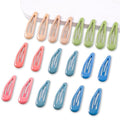 20 PCS Metal Snap Hair Clips Water Drop No Slip Barrettes for Women Bright Small Hair Clips For Thick And Thin Fine Hair,Green Blue Gray Pink Beige,1.97 x 0.5 In. - color: Green Blue Gray Pink Beige