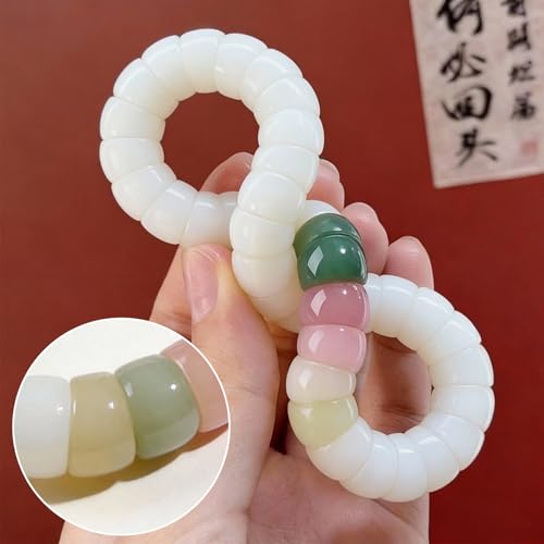 Fidget Bracelet Natural Bodhi Seeds Beaded Bracelets Zen Fidget Stretch Bracelets Alleviate Anxiety Stress Protection Healing Bodhi Jewelry Gifts for Women Men - color: A4:Fidget Bracelet