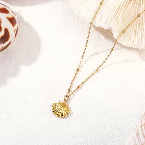 14K Gold Heart Necklace for Women Boho stainless steel waterproof Cute Dainty Love Pendant Necklaces for Women - color: Styie-4