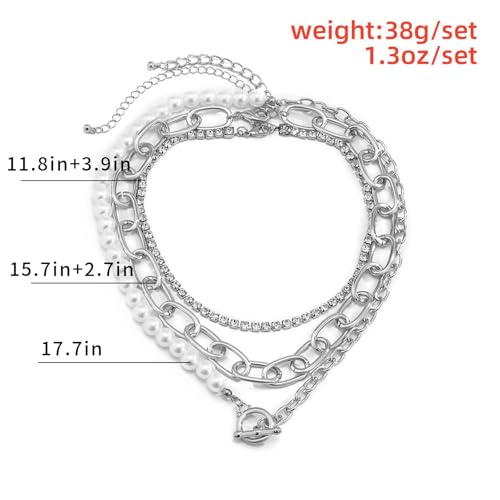 Gold Stack Necklace Chunky Necklaces for Women Trendy Coin Pendant Long Necklaces Western Jewelry for Women Cowgirl Cowboy Chic Country Outfit Boho Accessories Birthday Jewelry Gifts - color: J1:silver boho necklaces