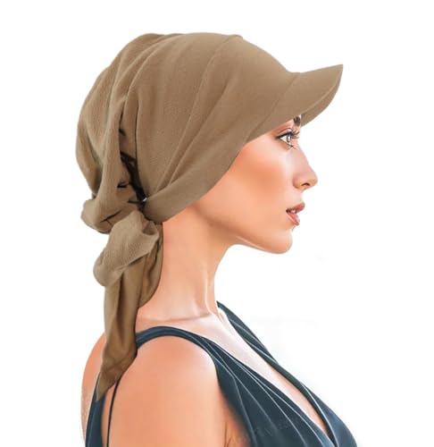 XYIYI Chemo Headwear for Womens Cancer Patients, Head Scarf Chemotherapy Headwraps Hat - color: Khaki