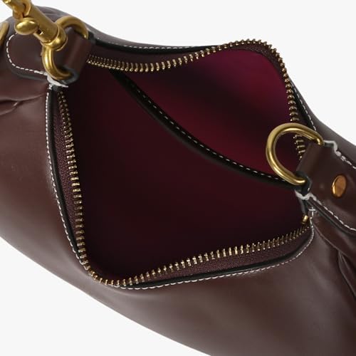 JQWSVE Small Top Handle Bags for Women Mini Purses Cute Ladies Handbags Crescent Mini Crossbody Bags with Cherry - color: B04-large-brown