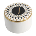 COLLECTIVE HOME - Monogram Jewelry Box, Bohemian Ceramic Trinket Box, Storage for Necklace Ring Bracelet Keys, Birthday Mother's Day Christmas Gift for Women, 3.25" x 2.5" (J) - color: J