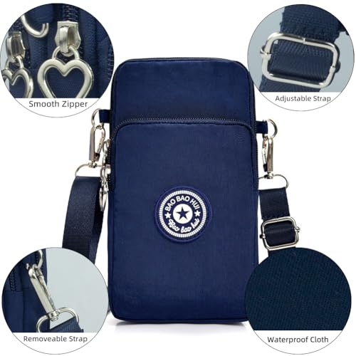 JANKS Small Crossbody Bags for Women Mini Cell Phone Purses Handbag Shoulder Bag - color: 01 Darkblue