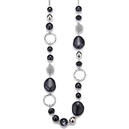 PEARL&CLUB Long Beaded Necklaces For Women - Sweater Chain Fashion Jewelry Necklace Gifts For Women - color: 23-Black