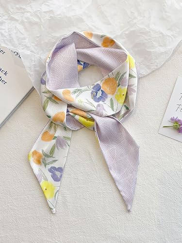 4/40 Pcs Hair Scarf for Women, 35"x2.36" Lightweight Silk Headband, Purse & Bag Scarves Gift Collection - color: Pastel