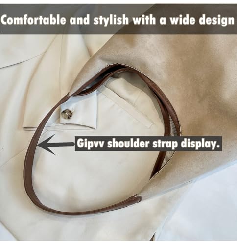 Large Work Tote Bags for Women, Boho Slouchy Suede Purses Handbags - color: Coffee