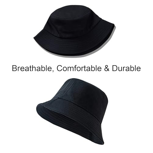 NPJY Bucket Hat for Women Men Cotton Summer Packable Sun Beach Fishing Hats Travel Cap - color: Plain Purple