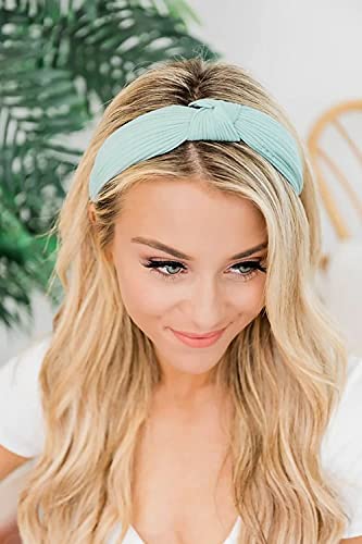 DRESHOW 8 Pack Knotted Headbands for Women Wide Turban Headband Yoga Exercise Ribbing Hair Hoop Hair Bands Accessories - color: 8 Pack Plastic Hair Hoop B