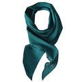 GERINLY Solid Color Long Neckerchief Pure Skinny Scarf Necktie for 50's Costume Party Wedding Cosplay Accessory Headband - color: Blue Green
