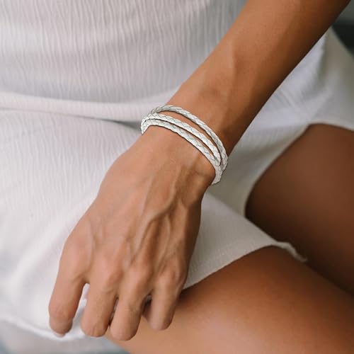 Long tiantian Boho Bracelets for Women Western Jewelry for Women Leather Wrap Bracelets Stackable Bangle Western Outfit for Women - color: man bracelet(white)
