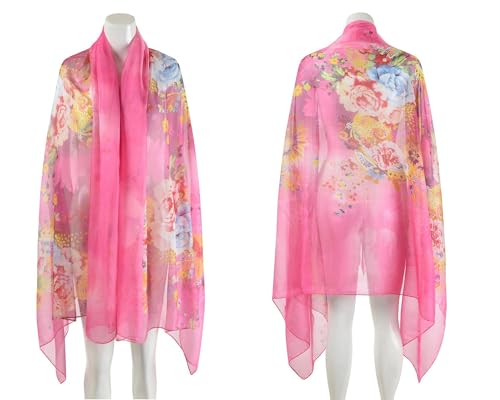 Womens Sexy Bohemian Floral Beach Cover Up Sarong Wrap Swimsuit Beachwear - color: A-rosy
