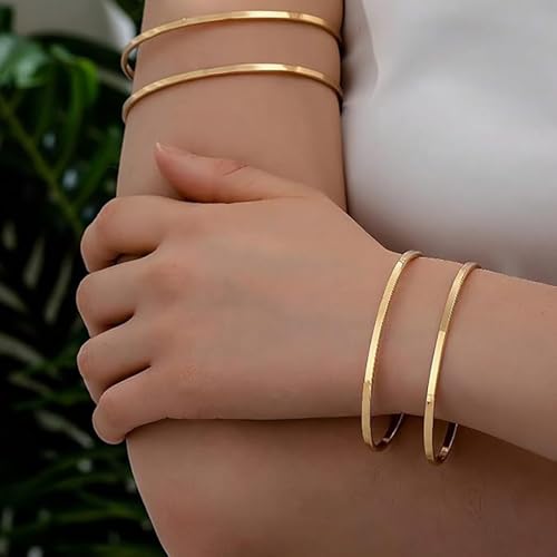 Vivian&CD 14K Gold Plated Starfish Arm Cuff for Women, Adjustable Upper Arm Bracelet Boho Beachy Statement Jewelry Summer Ocean-Themed Armband for Parties & Vacations - style: Gold Rectangle