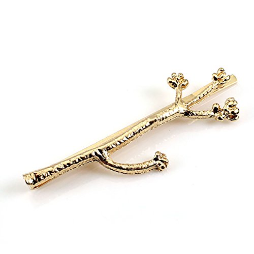 Set of 3 Vintage Tree Branch Hair Clip Barrette Women Lady Hair Pin Head Dress DIY Hair Accessories (Gold) - color: Gold