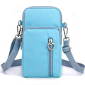 JANKS Small Crossbody Bag for Women - Mini Phone Purses with Crossbody Strap and Wallet - Nylon Arm Bag - color: A-lightblue