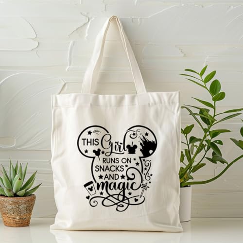 Canvas Tote Bag Aesthetic for Women,Reusable Canvas Cute Shoulder Bag for Grocery, Shopping, Beach & Daily Use - color: Cute Mouse