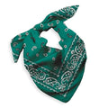 Gift Packaging Bandana for Men Women - 100% Cotton, Paisley, 22x22 In, 1 Pack - Large Bandanna Handkerchief Cowboy Hanky - color: Teal