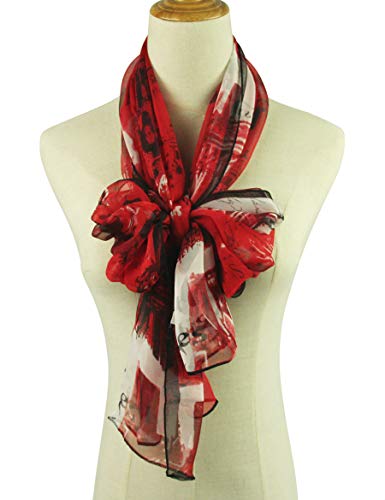 PANTONIGHT Long Chiffon Fashion Scarf Lightweight Chiffon Sheer for women - color: No.782