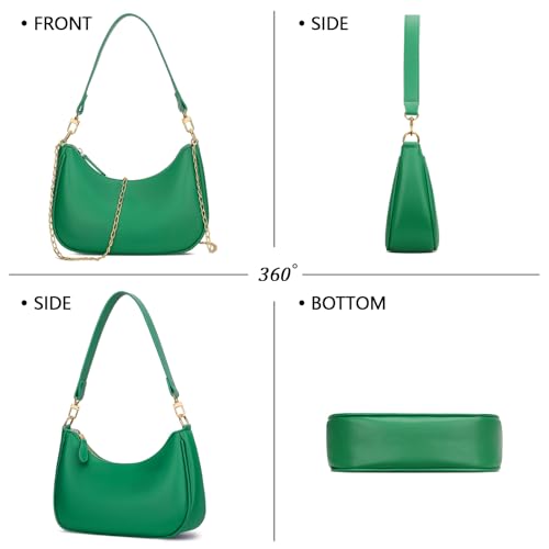 KKXIU Shoulder Bag for Women Cute Hobo Purses and Handbags Retro Clutch Underarm Purse | Cute - color: Green