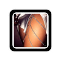 Boho Rhinestone Thigh Chain Shiny Crystal Leg Chain Silver Bikini Thigh Chain Club Summer Beach Body Chain Jewelry for Women and Girls