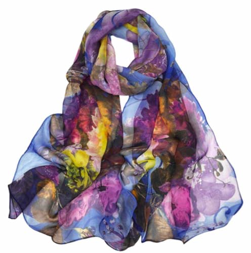 Xyueanlo Scarfs for Women Fashion Scarves Print Pattern Lightweight Sunscreen Scarf Wraps Shawls - color: Purple