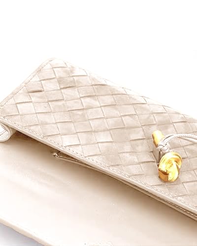 NEWBELLA Handwoven Women's Clutch Purse, Crossbody Bag with Adjustable Strap for Evening & Casual Use - color: Matted Apricot