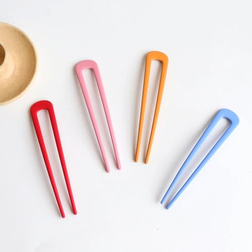 French hair pins for women 8 pcs-Elegant French Twists, Buns and Updos with No Hair Damage,Small Metal U-shaped French Pin Great Hold,Suitable for fine & thick hairUS366