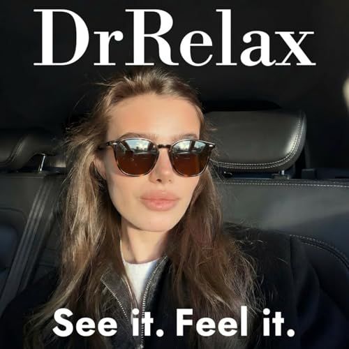 DrRelax Retro Sunglasses Womens Trendy Round Polarized Shades Sun Glasses - color: 2 Pack-black/Tortoise Brown