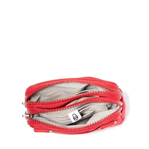 Baggallini Women's Modern Take Two Rfid Crossbody - color: Crimson Red Twill