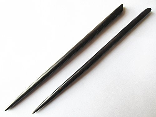 Zz-bs-zg 2 Count Hair Sticks Natural Ebony (Black Sandalwood) Handmade Carved Hair Clip Shawl Hair Pins Pack of 2 Pcs
