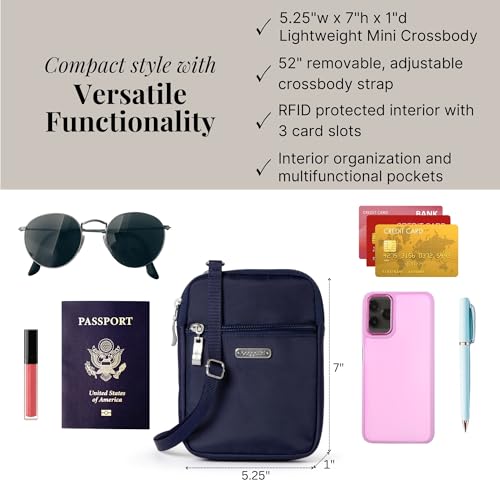 Baggallini Women's Essential Mini Crossbody Bag - color: Cadet Navy