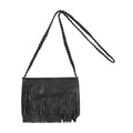 Hoce Women’s Leather Fringe Messenger Bag Large Hobo Crossbody Tassel Shoulder Bags, Gift for Mom Wife Girlfriend - color: Cd-black