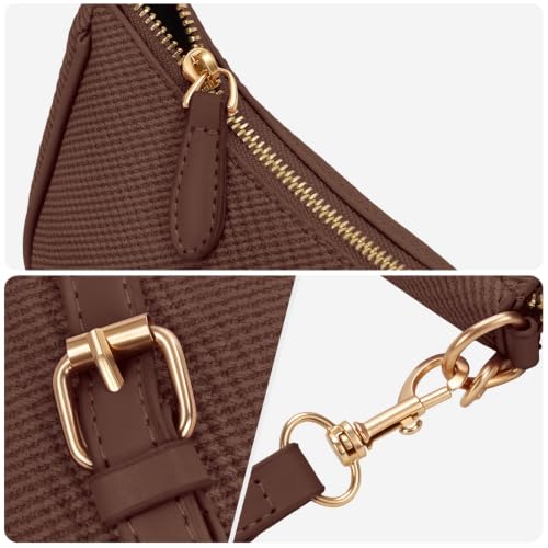 Small Shoulder Bags for Women Y2k Cute Shoulder Purse with Cherry Pendant Trendy Designer Handbag for Daily - color: A03-coffee