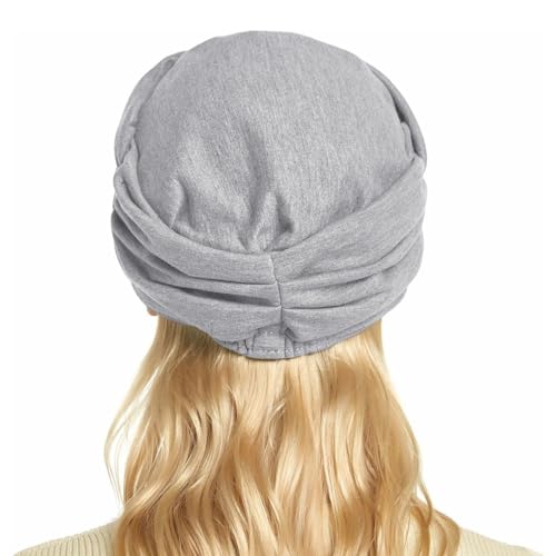 XYIYI Women Cancer Headwear Soft Chemo Beanie Baseball Cap - color: Light Gray