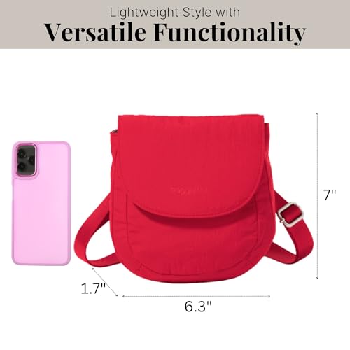 Baggallini Swift Flap Mini Crossbody - color: B- Lite Scarlet Red