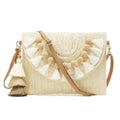 Small Straw Purse for Women Summer Clutch Purses Beach Woven Envelope Bag Raffia Shoulder,Straw Crossbody Bag boho - color: Bobbles Beige