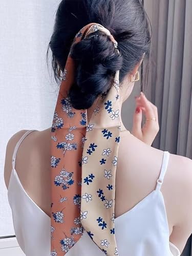 kcctoo 2/6/10Pack Scarf Bags for Women Handbag Scarfs Band Hair Neck Scarves Fashion Gifts - color: 6pc Scarf Yellow