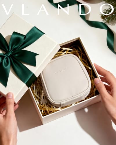 VLANDO Mini Makeup Bag, Small Makeup Bag for Purse with Slip-in Pockets, Portable Travel Toiletry Bag with Zipper, Waterproof Travel Essentials for Women - Cream White - color: Cream White