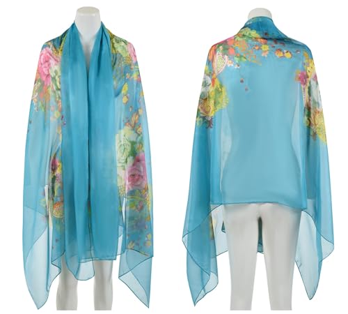 Womens Sexy Bohemian Floral Beach Cover Up Sarong Wrap Swimsuit Beachwear - color: B-blue