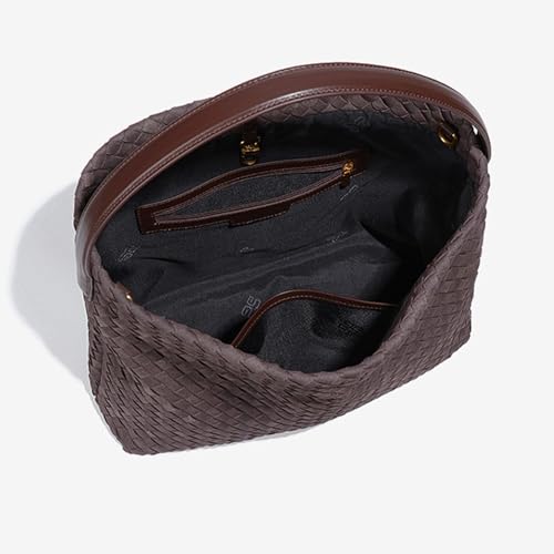 Slouchy Suede Woven Hobo Bags Women Trendy Suede Shoulder Bag Crossbody Satchel Crescent Purse Top Handle Tote Handbag (Pine Teal 01)