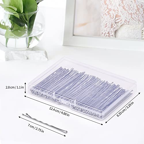 MORGLES 120PCS Silver Large Bobby Pins for Gray Thick Hair, 2.75" Jumbo Hair Pins with Box - color: Silver (2.75inch)