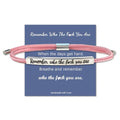LINY Inspirational Gifts for Women Men, Dont Let The Hard Days Win Gifts, Motivational Inspirational Tube Bracelets Friendship Birthday Meaningful Gift for Friends Female - color: Remember Who-Tube Pink+Silver