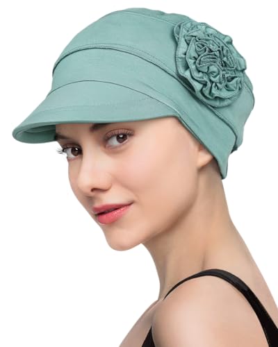 Hachapy Soft Newsboy Cap for Women Slip on Headwear Summer - color: Green