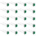 QIUTIMIY 20 Pack (Green) Crystal Hair Pins Rose Flower Rhinestone Hair Clips for Bridal Wedding Women Hair Jewelry Accessories, with Clear Container - color: Rose Flower-Green