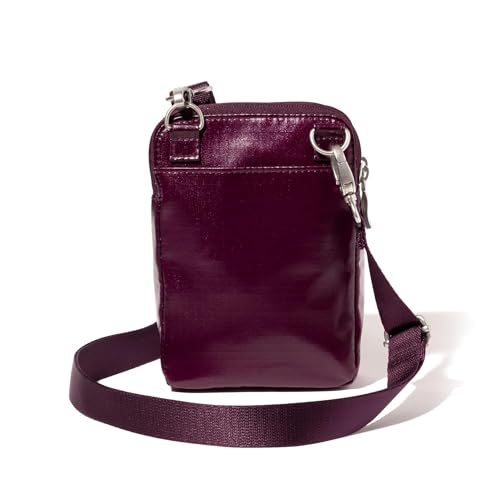 Baggallini Women's Modern Take Two Rfid Crossbody - color: Mulberry Gloss Ripstop