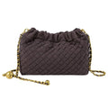 Joryin Woven Women's Crossbody Bag & Evening Purse, Trendy Dumpling Clutch & Hobo Cloud Shoulder Bag Trendy Dumpling Clutch - color: Woven Suede-chocolate Plum