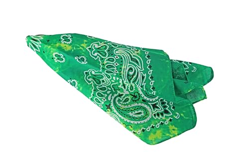 Motique Accessories Modern Tie Dye Bandana - color: Kelly Green