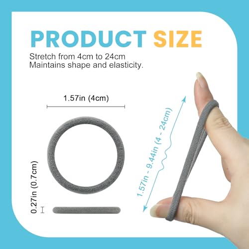 HOYOLS 100pcs Soft Hair Ties no Damage, Seamless Soft Thick Ponytail Holder Scrunchies Head Bands No Crease for Women Girls (Brunette Brown Set) - color: Brown Mixed Color
