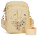 KITEVIUN Crossbody Bags for Women Leather Crossbody Purse Small Shoulder Phone Purse with Adjustable Strap & RFID Card Slots - color: 07-yellow